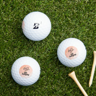 Peach Swirls 60 years anniversary Golf Balls