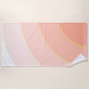 Peach Swirls Beach Towel