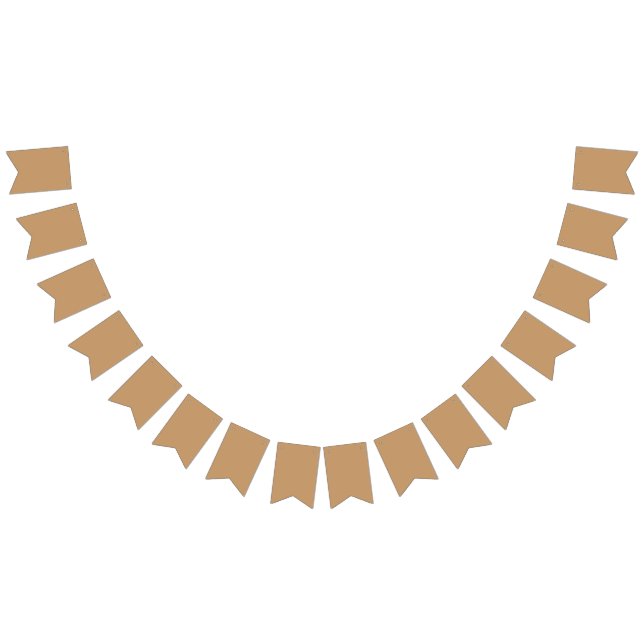 Peach Tan Colour Block | Soft Wedding Design Bunting Flags (All)