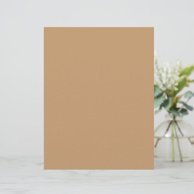 Peach Tan Colour Block | Soft Wedding Design Letterhead (Standing Front)