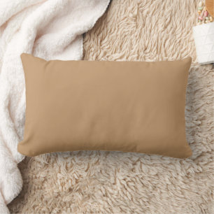 Peach Tan Colour Block   Soft Wedding Design Lumbar Pillow
