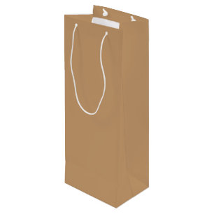 Peach Tan Colour Block Soft Wedding Design Wine Gift Bag