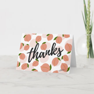 Peach Thank You Card