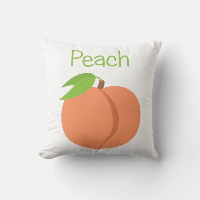 Peach Throw Pillow (Front)