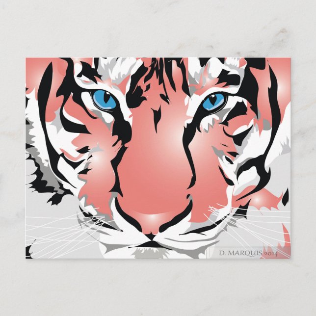 PEACH TIGER POSTCARD (Front)