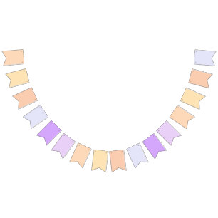 Peach to Lavender Purple Gradient  Bunting Flags