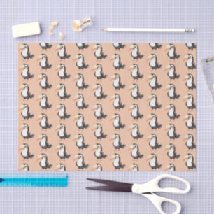 Peach Toucan Bird Animal Birthday Tissue Paper