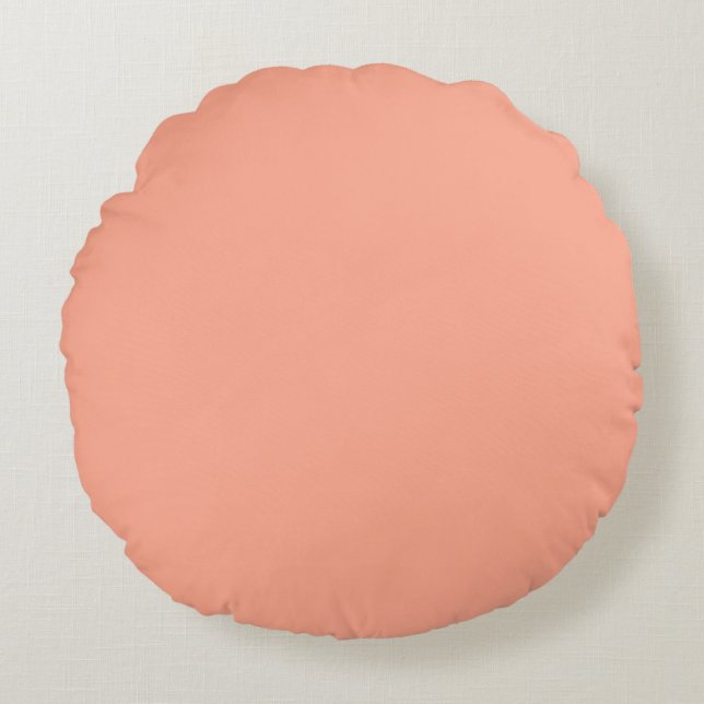 Peach Tranquillity Round Pillow (Front)