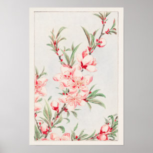 Peach Tree Branches (1870–1880) by Megata Morikaga Poster