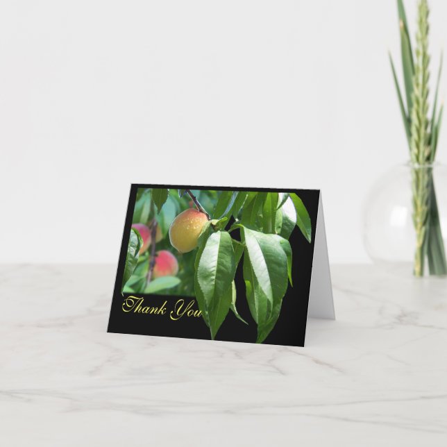 Peach Tree Thank You Card (Front)