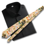 peach Tropical Hawaiian pattern  Tie<br><div class="desc">The Hawaiian print men's tie showcases a delightful combination of blue and peach tropical leaves in its captivating design. The tie's vibrant illustration captures the allure of the Hawaiian islands, infusing a sense of tropical paradise into any ensemble. The blue and peach hues create a harmonious colour palette, offering a...</div>