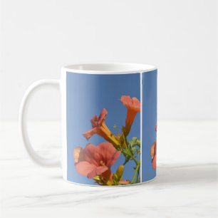 Peach Trumpet Vine Flower Mug