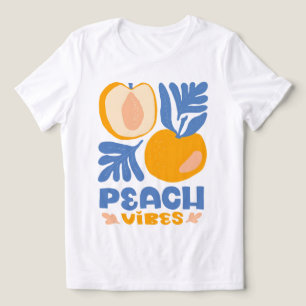Peach Vibes Colourful Fruit Graphic Tri-Blend Shirt
