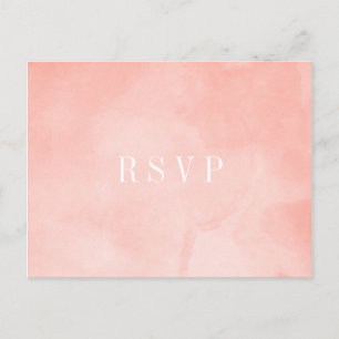 Peach Watercolor RSVP Card