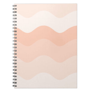 Peach wavy Spiral Photo Notebook