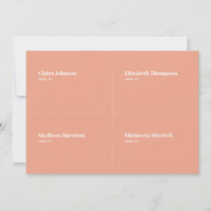 Peach Wedding Place Card DIY