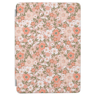Peach White Ditzy Floral Floral iPad Pro Cover   F