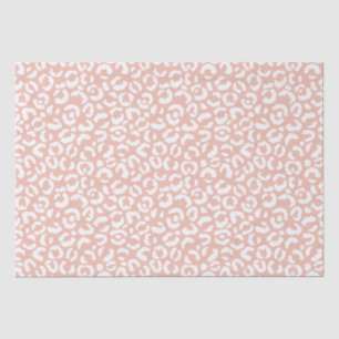 Peach White Leopard Print Tissue Paper