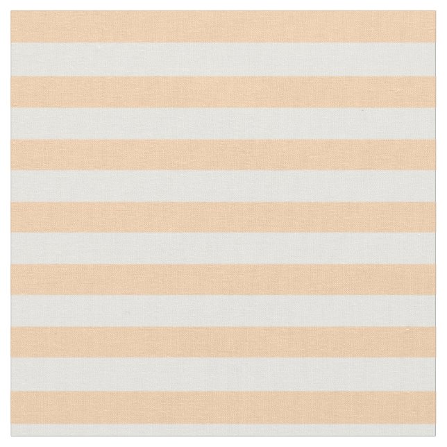 Peach & White Striped Fabric (Close Up)