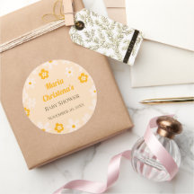 Peach Wildflower Baby Shower