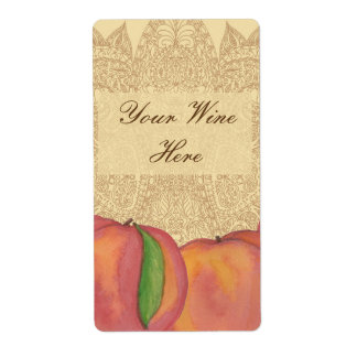 Peach Wine Labels