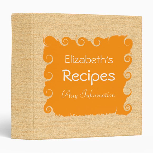 Peach-yellow Wood Grain Professional Binder (Front/Spine)