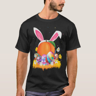 Peache Fruit Easter Egg Funny Peache Easter Sunda T-Shirt