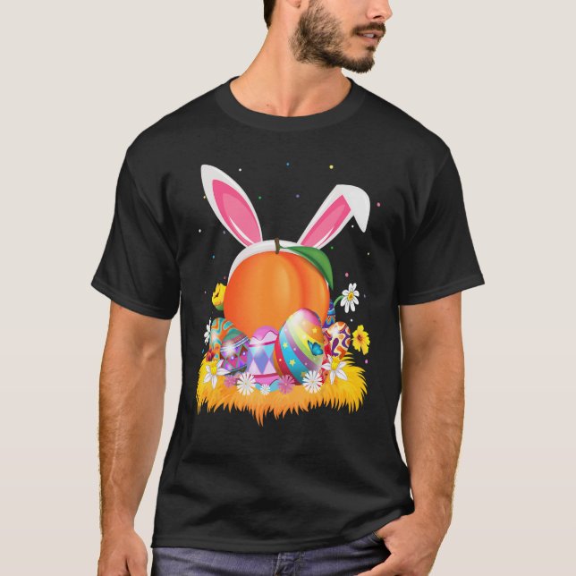 Peache Fruit  Easter Egg Funny Peache Easter Sunda T-Shirt (Front)