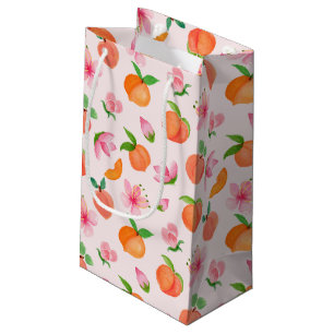 Peaches and Blossoms Pattern  Small Gift Bag