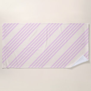 Peaches and cream five stripes pattern beach towel