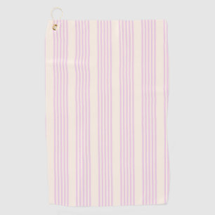 Peaches and cream five stripes pattern golf towel