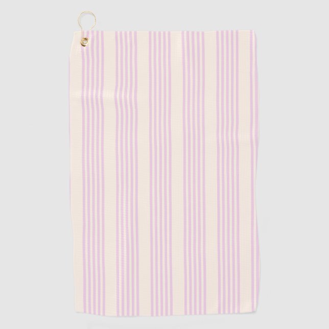 Peaches and cream five stripes pattern golf towel (Front)