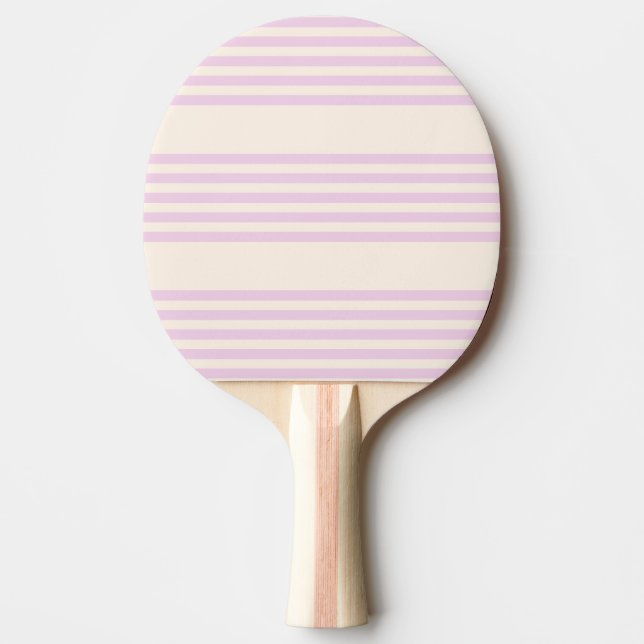 Peaches and cream five stripes pattern ping pong paddle (Front)