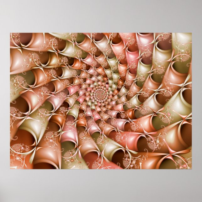Peaches and Cream Spiral Poster (Front)