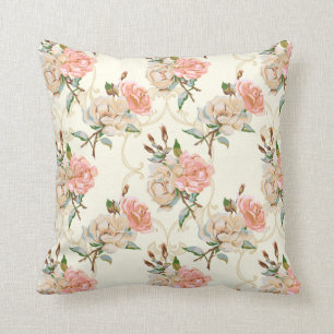 Peaches and Cream Throw Pillow