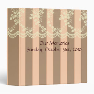 Peaches and Cream Victorian Wedding Photo Album Binder