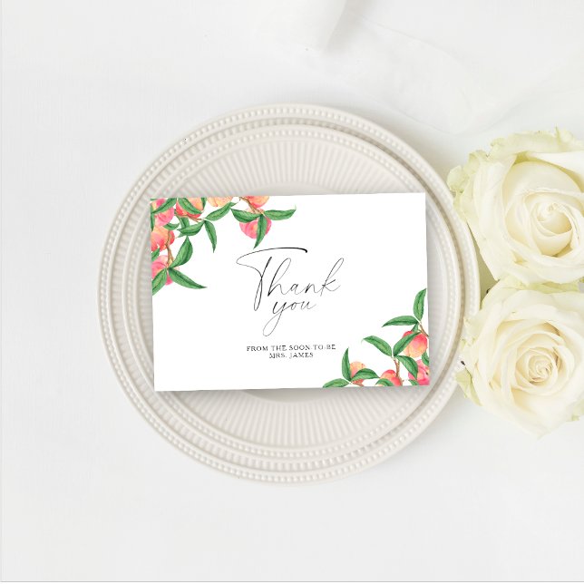 Peaches - carte de remerciements de douche nuptial (Créateur téléchargé)