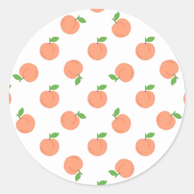 Peaches  classic round sticker (Front)