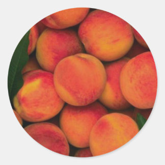 Peaches Classic Round Sticker