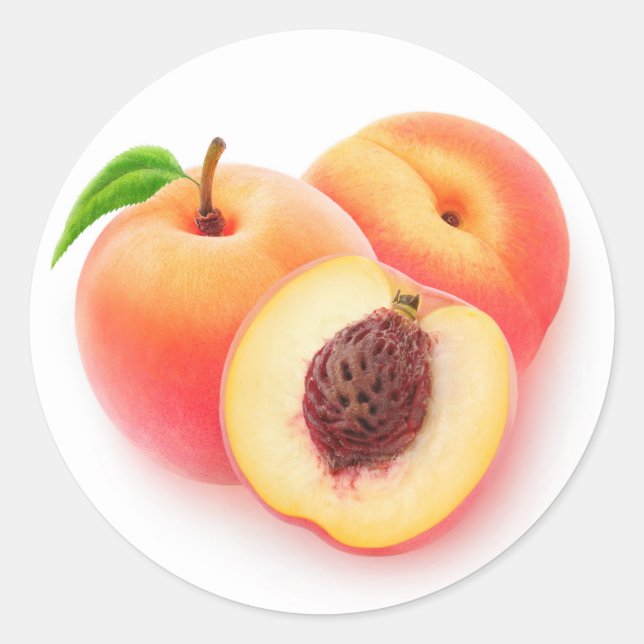 Peaches Classic Round Sticker (Front)
