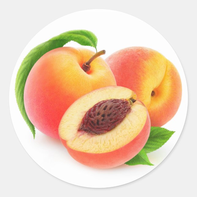 Peaches Classic Round Sticker (Front)