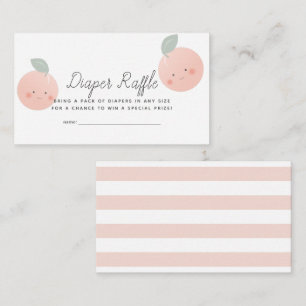 Peaches & Cream Baby Shower Diaper Raffle Ticket Enclosure Card