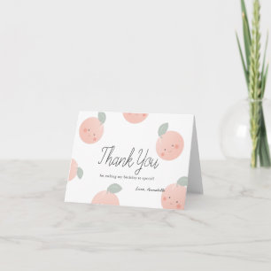 Peaches & Cream Cute Kawaii Girl Birthday Thank You Card