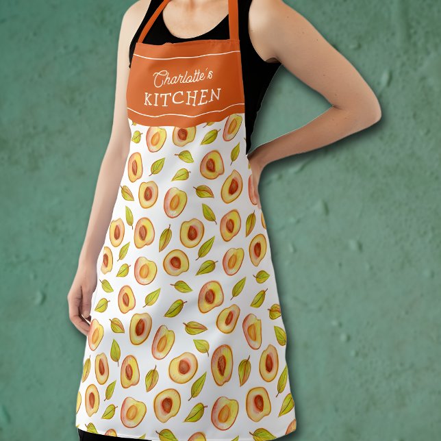 Peaches Custom Kitchen Fruit Unisex  Apron (Creator Uploaded)