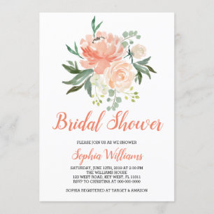 Peaches Et Crème Nuptiale Douche Invitation