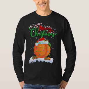 Peaches Fruit Lover Xmas Lighting Christmas T-Shirt