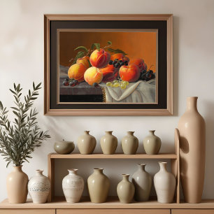 Peaches, Grapes, and Apples  Poster