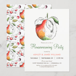Peaches Housewarming Party Invitation