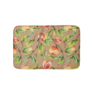 Peaches on the tree bath mat