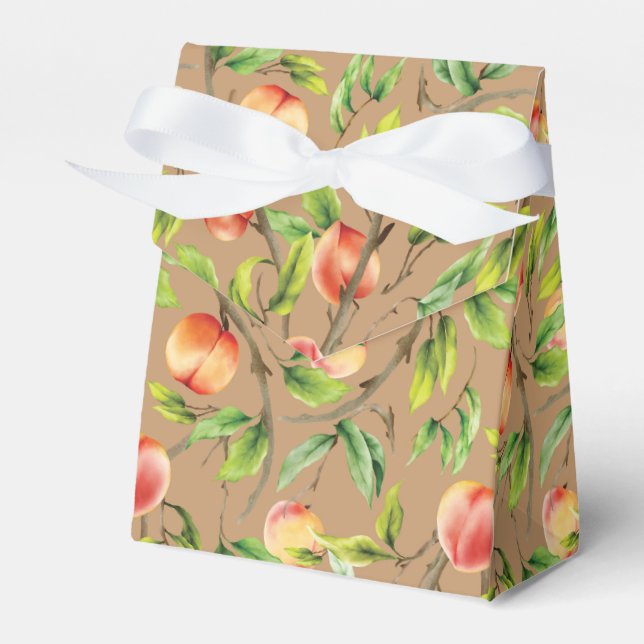Peaches on the tree favor box (Front Side)